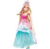 Barbie Tęczowa księżniczka długowłosa 43cm Mattel (blondynka)