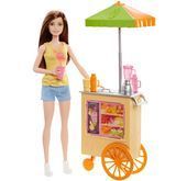 Barbie Wózek z sokami + lalka Mattel
