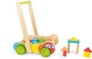 Wózek chodzik Gąsienica z klockami - zabawka dla dzieci