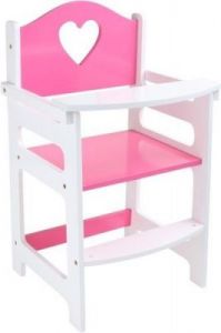 Krzesełko dla lalki różowe do zabaw w dom