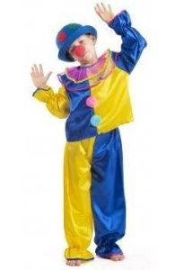 Strój Klaun żółty - przebrania / kostiumy dla dzieci, odgrywanie ról - 122 cm