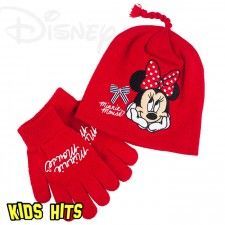 Komplet czapka + rękawiczki Disney "Minnie red" 4-8 lat