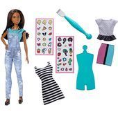 Barbie Zrób to sama: Modne naklejki Mattel (brunetka)