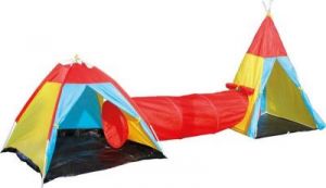 Namiot tipi z połączeniem tunelowym dla dzieci