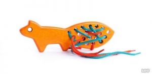 Przeszywanka lis zabawka zręcznościowa dla dzieci