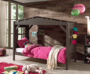 Łóżko drewniane dla dziecka pojedyncze Pino - sosnowy domek