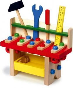 Drewniany warsztat z narzędziami dla dzieci Kola