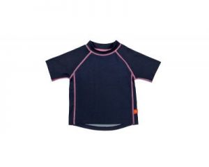Koszulka T-shirt do pływania Navy, UV 50+, 12-18 mcy