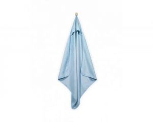 Mięciutki ręcznik  z kapturem 75x75cm Błękitny