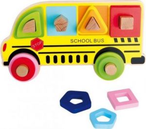 Autobus szkolny - układanka kreatywna dla dzieci
