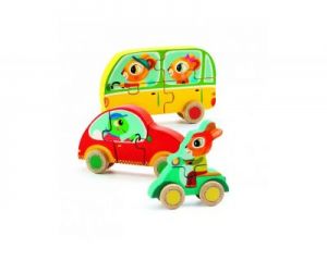 Djeco, Drewniane puzzle samochody - Jako&Co