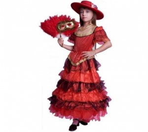 Hiszpanka Lux - kostium, przebranie dla dzieci, - 110 - 116 cm