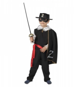 Czarny Jeździec Zorro - przebrania i kostiumy - 116 cm