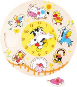Zegar dla dzieci do nauki czasu z postaciami zwierzaków