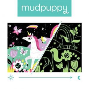 Mudpuppy - Puzzle świecące w ciemności Jednorożce 100 elementów 5+