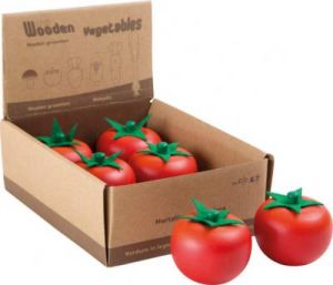 Drewniane pomidorki do zabawy w sklep - 6 szt