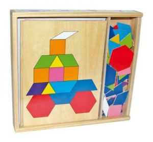 Drewniana mozaika dla dzieci w pudełku