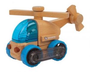 Drewniany helikopter do zabawy dla dzieci