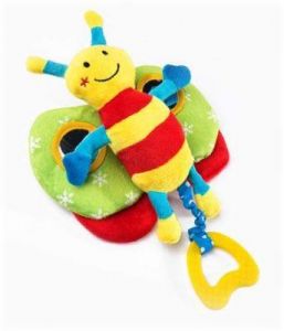 Pluszowa zabawka edukacyjna z piszczkiem - Motylek