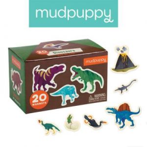 Mudpuppy - Zestaw magnesów Dinozaury 20 elementów