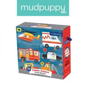 Mudpuppy - Puzzle podłogowe Jumbo Na ratunek! 25 elementów 2+