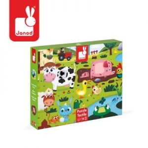 Janod - Puzzle sensoryczne 20 elementów Farma