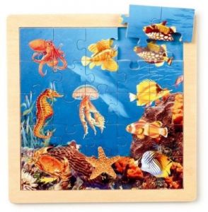 Puzzle dla dzieci - ocean, zwierzęta wodne