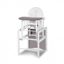 Klupś Krzesło wielofunkcyjne do karmienia dla dziecka Safari Zajączek De Luxe