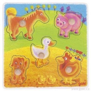 Puzzle z uchwytami "Farma" - zabawki dla dzieci