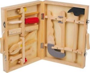 Skrzynka drewniana z narzędziami do zabawy dla dzieci Bob- 8 elementów