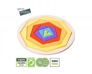 Organic Woodboon, COLOR SHAPES Kształty i Kolory Puzzle Układanka Edukacyjna