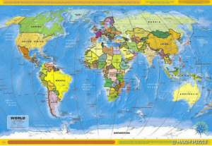 Mapa polityczna Świata - puzzle