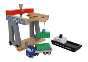 Terminal portowy z ciężarówką - zabawka konstrukcyjna dla dzieci