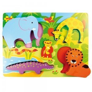 Układanka Safari zabawka dla dzieci, Bigjigs