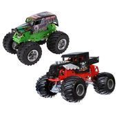 Dwupak Superterenówka Monster Jam Hot Wheels (Grave Digger vs Bone Shaker)