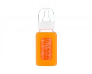Eco Viking, Antykolkowa Butelka Szklana dla Niemowląt 120 ml Orange