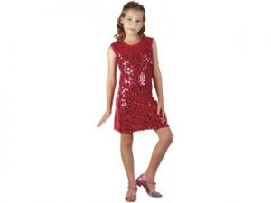 Sukienka błyszcząca czerwona 7-9 lat - dla dzieci