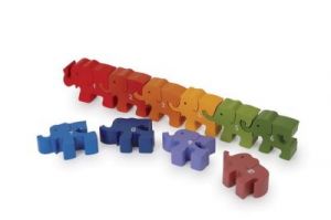 Karawana kolorowych słoni - nauka liczenia dla dzieci