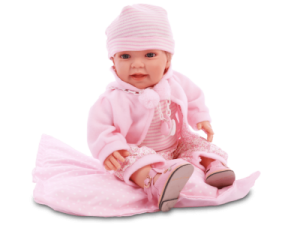 Lalka Zuzia w różowym ubranku