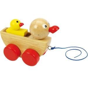 Kaczka i kaczątko zabawka dla dzieci do ciągnięcia