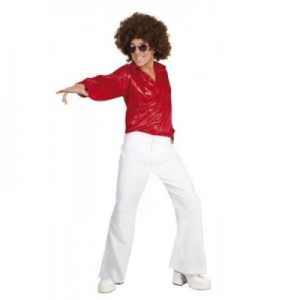 Koszula Disco czerwona - M, L, XL - stroje/przebrania dla dorosłych