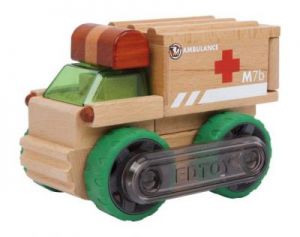 Drewniany ambulans do zabawy dla dzieci