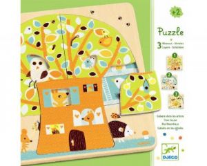 Djeco, puzzle dla najmłodszych 3 plansze Drzewo