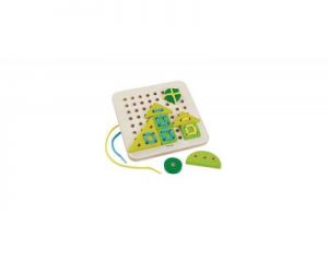 Plan Toys, Drewniany zestaw do nauki sznurowania