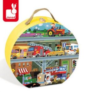 Puzzle w walizce Pojazdy 100 elementów - zabawka dla dzieci