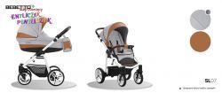 Wózek Bebetto Vulcano S-line 3w1 Fotel Maxi Cosi Cabriofix