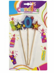 Świeczki cyferki + gwiazdki - dekoracje urodzinowe dla dzieci