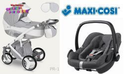 Wózek Camarelo Pireus 3w1 Fotel MAXI COSI PEBBLE PLUS