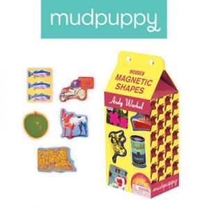 Mudpuppy - Zestaw drewnianych magnesów - Andy Warhol 35 elementów