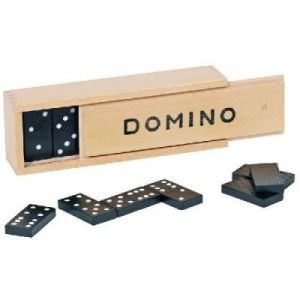 Domino dla dzieci w drewnianym pudełku